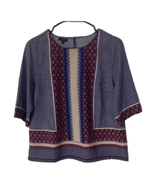 Talbots Women’s Blouse Colorblock Petite Medium